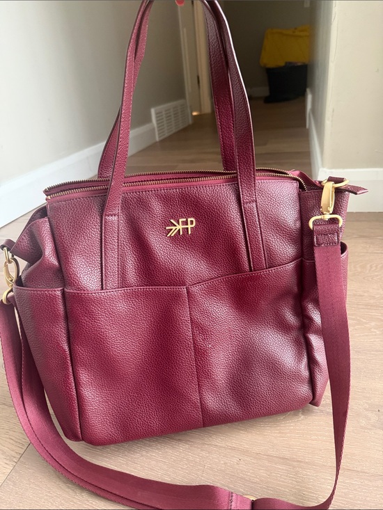 Freshly Picked Handbags - Freshly Picked Burgundy Leather Tote Bag/Diaper Bag - Discontinued Style